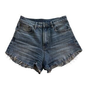 Lucky Brand women Freyed High Rise Denim Short Shorts 27 / 4